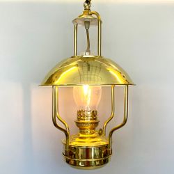 Clipperlamp elektrisk fotogenlampa mässing