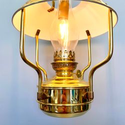 Clipperlamp elektrisk fotogenlampa mässing