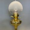 Brittisk mässingsfotogenlampa med Duplexbrännare