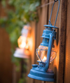 Feuerhand ljusblå fotogenlampa stormlykta stallykta