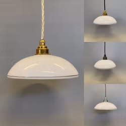Skållampa opal med guldkant 20 cm