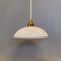 Skållampa opal med guldkant 20 cm