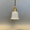 Klockskärmslampa opalvit liten 12 cm