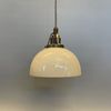 Skålformad lampa vaniljgul 17 cm