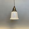 Klockskärmslampa opalvit liten 12 cm