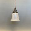 Klockskärmslampa opalvit liten 12 cm