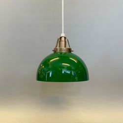 Skålformad lampa mörkgrön 17 cm