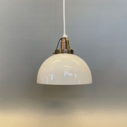Skålformad lampa opalvit 17 cm
