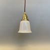 Klockskärmslampa opalvit liten 12 cm