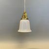 Klockskärmslampa opalvit liten 12 cm