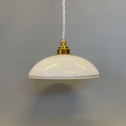 Skållampa opal med guldkant 20 cm