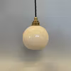 Halvklotslampa vaniljgul 14 cm