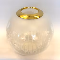 68 mm - Kupa 10''' - atlas med mässingstopp - klotformad dansk