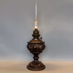 Mörkt kopparfärgad urnfotogenlampa 10'''