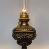 Mörkt bronsfärgad urnfotogenlampa 14'''