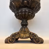 Mörkt bronsfärgad urnfotogenlampa 14'''