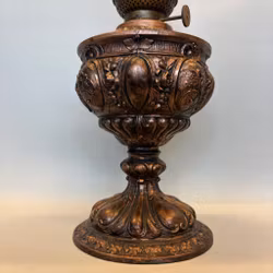 Mörkt kopparfärgad urnfotogenlampa 10'''