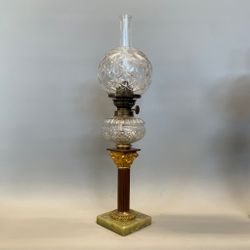 Fantastisk fotogenlampa i slipat klarglas från Böhlmark 8'''