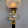 Piedestalfotogenlampa på svart fot med jugendkupa 14'''