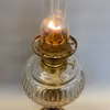 Piedestalfotogenlampa på svart fot med jugendkupa 14'''