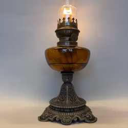 Klassisk apoteksbrun fotogenlampa 14'''