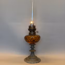 Fransk brun fotogenlampa 14'''