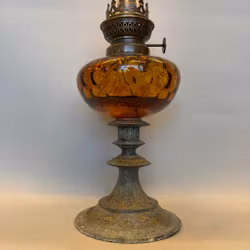 Fransk brun fotogenlampa 14'''