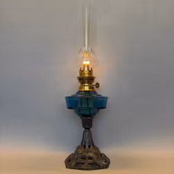 Blå bordsfotogenlampa 10'''