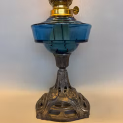 Blå bordsfotogenlampa 10'''