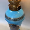 Turkos fotogenlampa med gaskupa cirka 1870/1880-tal 14'''