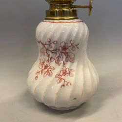 Blommig fotogenlampa i keramik 8'''