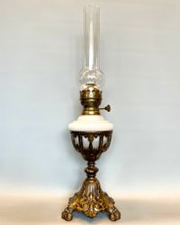 Bordsfotogenlampa i korgmodell med stor brännare 20'''