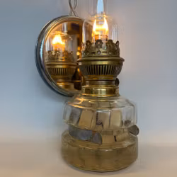 Väggfotogenlampa med stor spegelreflektor 14'''