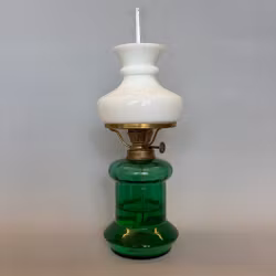 Minifotogenlampa 2''' i grönt glas med mini-vestaskärm