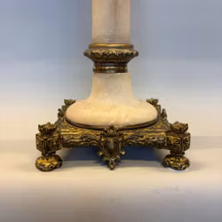 Piedestalfotogenlampa med handmålade Stockholmsmotiv 14'''