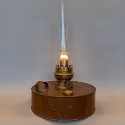 Patinerad kopparfotogenlampa 14'''