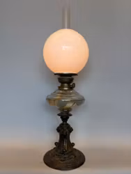 Fantastisk antik fotogenlampa 12''' (1870-tal)