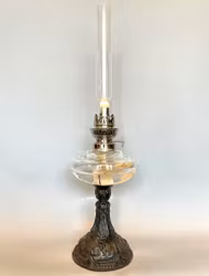 Fotogenlampa på zinkfot/nickel 8'''