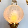 Trearmad takfotogenlampa antik med gaskupa 14'''