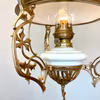 Antik korgfotogenlampa i gjutjärn 14'''