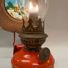 Liten patinerad fotogenlampa i plåt 6'''