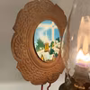 Liten patinerad fotogenlampa i plåt 6'''