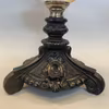 Fotogenlampa på svart zinkfot/nickel 14'''