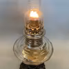 Fotogenlampa på svart zinkfot/nickel 14'''