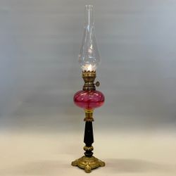 Rosa liten Empire-fotogenlampa 7'''