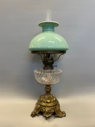 Bordsfotogenlampa med celadonskärm 14'''