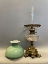 Bordsfotogenlampa med celadonskärm 14'''