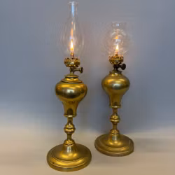 Antika Gardonlampor 26 cm i mässing