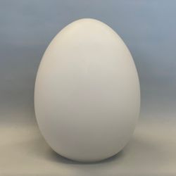 Stor glasäggskupa vit med hål Ø 20/90 mm (äldre)