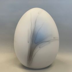 Stor glasäggskupa mönstrad med hål Ø 20/90 mm (äldre)